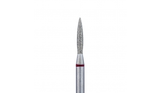 Фреза Кристалл Nails алмазная Пламя острое, диаметр 1,8 мм, красная насечка